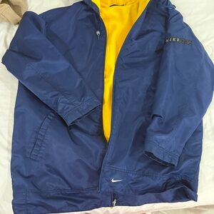Vintage Nike Blue and Yellow Men's Jacket